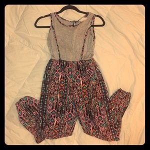Tribal print jump suit